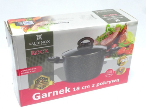GARNEK 18 VALDINOX ROCK INDUKCJA POWŁOKA KAMIEŃ GARNEK 18 VALDINOX ROCK INDUKCJA POWŁOKA KAMIEŃ