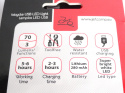 LAMPA PRZÓD CZARNA USB 70 LUMENÓW WODOODPORNA