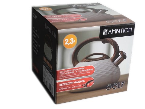 CZAJNIK 2,3 l AMBITION GOLF BIAŁY MAT INDUKCJA GAZ CZAJNIK 2,3 l AMBITION GOLF BIAŁY MAT INDUKCJA GAZ