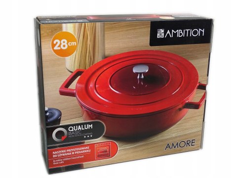 PATELNIA GŁĘBOKA AMBITION AMORE 28 cm INDUKCJA PATELNIA GŁĘBOKA AMBITION AMORE 28 cm INDUKCJA