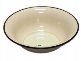 MISKA EMALIOWANA 36 CM 7,45 L KREMOWA SILESIA RYBN