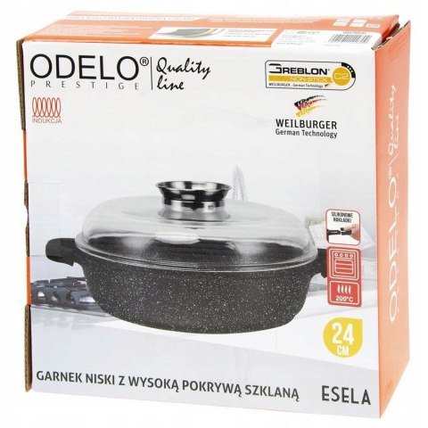 PATELNIA OKRĄGŁA 24 CM +POKRYWA GREBLON ESELA 2056 PATELNIA OKRĄGŁA 24 CM +POKRYWA GREBLON ESELA 2056