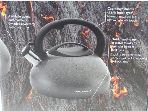 CZAJNIK 2,5 l NIERDZEWNY LAVA SZARY INDUKCJA GAZ CZAJNIK 2,5 l NIERDZEWNY LAVA SZARY INDUKCJA GAZ