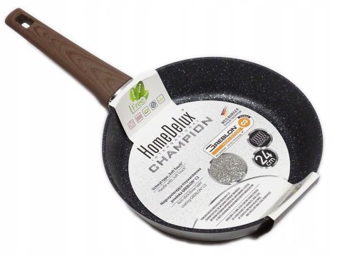 PATELNIA 24 INDUKCJA HOME DE LUX GREBLON Z POKRYWĄ PATELNIA 24 INDUKCJA HOME DE LUX GREBLON Z POKRYWĄ