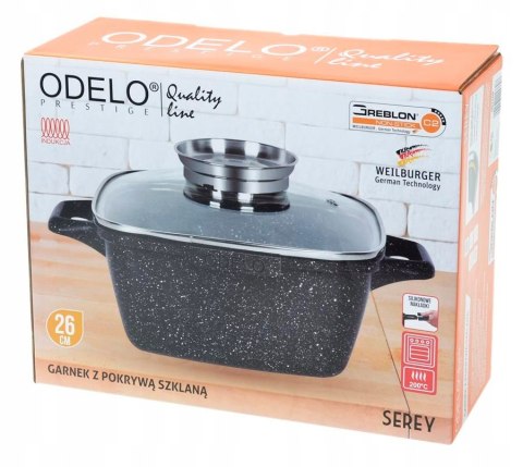 GARNEK KWADRATOWY ODELO SEREY 26 CM 3,8 L GREBLON OD2258 GARNEK KWADRATOWY ODELO SEREY 26 CM 3,8 L GREBLON OD2258