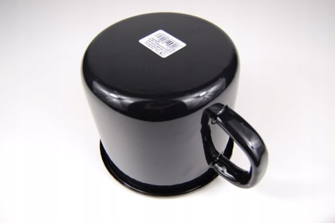 KUBEK EMALIOWANY 12 CM 1,2 L KWORTA CZARNY Z UCHEM KUBEK EMALIOWANY 12 CM 1,2 L KWORTA CZARNY Z UCHEM