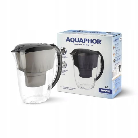 Dzbanek filtrujący wodę Aquaphor Simple czarny 2,8 l BEZ WKŁADÓW Dzbanek filtrujący wodę Aquaphor Simple czarny 2,8 l BEZ WKŁADÓW