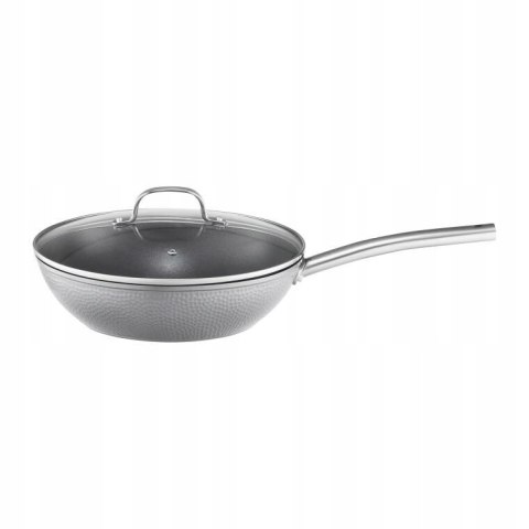 PATELNIA WOK 28 CM Z POKRYWĄ AMBITION BUBBLE INDUKCJA GAZ QUALUM BASIC