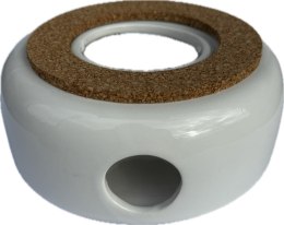 PODGRZEWACZ CERAMICZNY Z KORKIEM POD DZBANEK LUB NACZYNIE BIAŁY MICA 15CM