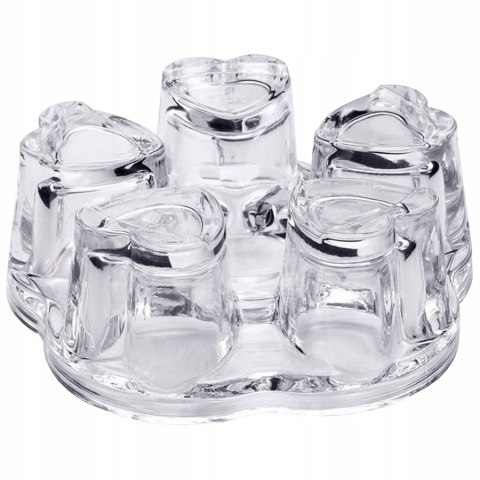 PODGRZEWACZ SZKLANY POD DZBANEK SERDUSZKA TEALIGHT 14 CM PODGRZEWACZ SZKLANY POD DZBANEK SERDUSZKA TEALIGHT 14 CM