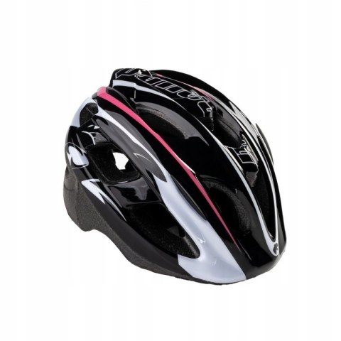 KASK ROWEROWY DZIECIĘCY M 52-56 CZARNO - RÓŻOWY DLA DZIEWCZYNKI KASK ROWEROWY DZIECIĘCY M 52-56 CZARNO - RÓŻOWY DLA DZIEWCZYNKI