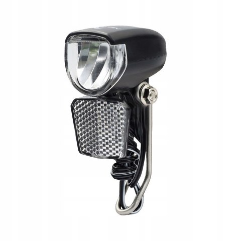Lampka rowerowa przód pod prądnicę 25 LUX / 85 lm, 6V 2,4W-3W Lampka rowerowa przód pod prądnicę 25 LUX / 85 lm, 6V 2,4W-3W