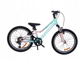 ROWER 20 QUEEN MTB AMORTYZOWANY SHIMANO ALUMINIUM RÓŻOWO - TURKUSOWY