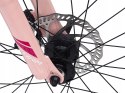 ROWER 24 QUEEN MTB AMORTYZOWANY SHIMANO ALUMINIUM RÓŻOWO BIAŁY TARCZOWE HAM