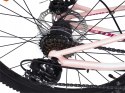 ROWER 24 QUEEN MTB AMORTYZOWANY SHIMANO ALUMINIUM RÓŻOWO BIAŁY TARCZOWE HAM