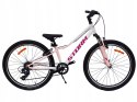ROWER 24 QUEEN MTB AMORTYZOWANY SHIMANO ALUMINIUM RÓŻOWO BIAŁY