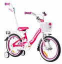 ROWER ALUMINIOWY DZIECIĘCY 16'' KARBON STAR ROŻOWY DLA DZIEWCZYNKI