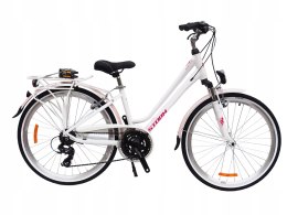 ROWER STORM MARATHON 1.0 26 ALUMINIOWY AMORTYZOWANY BIAŁY RÓŻOWY C