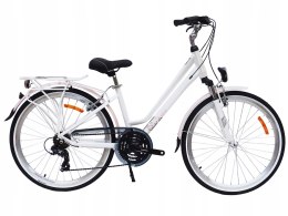 ROWER STORM MARATHON 1.0 26 ALUMINIOWY AMORTYZOWANY BIAŁY RÓŻOWY