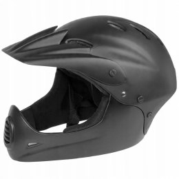 KASK NA ROWER HULAJNOGĘ ROLKI DESKOROLKĘ SZCZĘKOWY CZARNY L ALL-IN-1 58-61