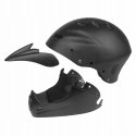 KASK NA ROWER HULAJNOGĘ ROLKI DESKOROLKĘ SZCZĘKOWY CZARNY L ALL-IN-1 58-61