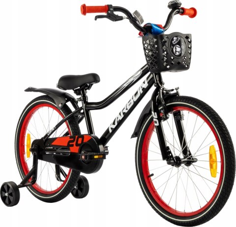ROWER KARBON COMET 20'' DLA CHŁOPCA Z KÓŁKAMI BOCZNYMI ROWEREK CZARNY