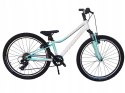 ROWER 24 QUEEN MTB AMORTYZOWANY SHIMANO ALUMINIUM BIAŁO-TURKUSOWY