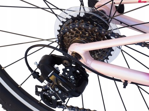 ROWER 24 QUEEN MTB AMORTYZOWANY SHIMANO ALUMINIUM BIAŁO-TURKUSOWY