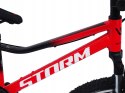 ROWER 24 RACER MTB AMORTYZOWANY SHIMANO ALUMINIUM CZERWONO-CZARNY 11''
