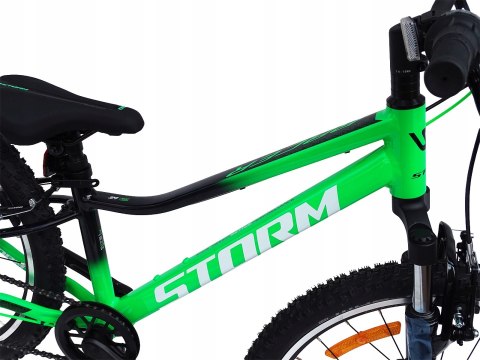 ROWER 24 RACER MTB AMORTYZOWANY SHIMANO ALUMINIUM ZIELONO-CZARNY 11''
