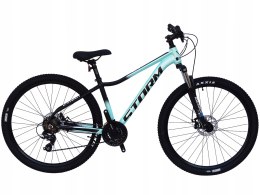 ROWER 29 STORM SHARK GÓRSKI MTB ALUMINIOWY 16'' TURKUSOWY czarny