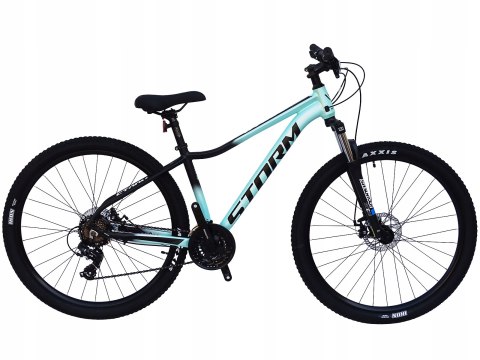 ROWER 29 STORM SHARK GÓRSKI MTB ALUMINIOWY 16'' TURKUSOWY czarny