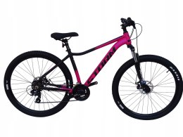 ROWER 29 STORM SHARK GÓRSKI MTB ALUMINIOWY 18'' TARCZOWE RÓŻOWY czarny
