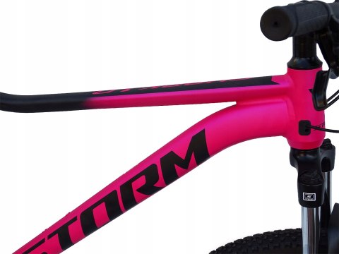 ROWER 29 STORM SHARK GÓRSKI MTB ALUMINIOWY 18'' TARCZOWE RÓŻOWY czarny