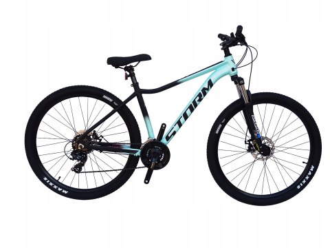 ROWER 29 STORM SHARK GÓRSKI MTB ALUMINIOWY 18'' TARCZOWE TURKUSOWY czarny
