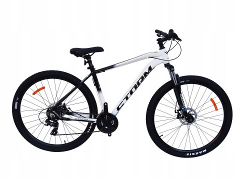 ROWER 29 STORM SHARK GÓRSKI MTB ALUMINIOWY RAMA 19'' BIAŁY czarny tarczowe