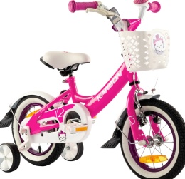 ROWER DZIECIĘCY 12'' KARBON TIARA ROŻOWY DLA DZIEWCZYNKI