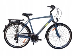 ROWER TREKINGOWY 28 MĘSKI STORM MARATHON 1.0 RAMA 21'' POPIELATY